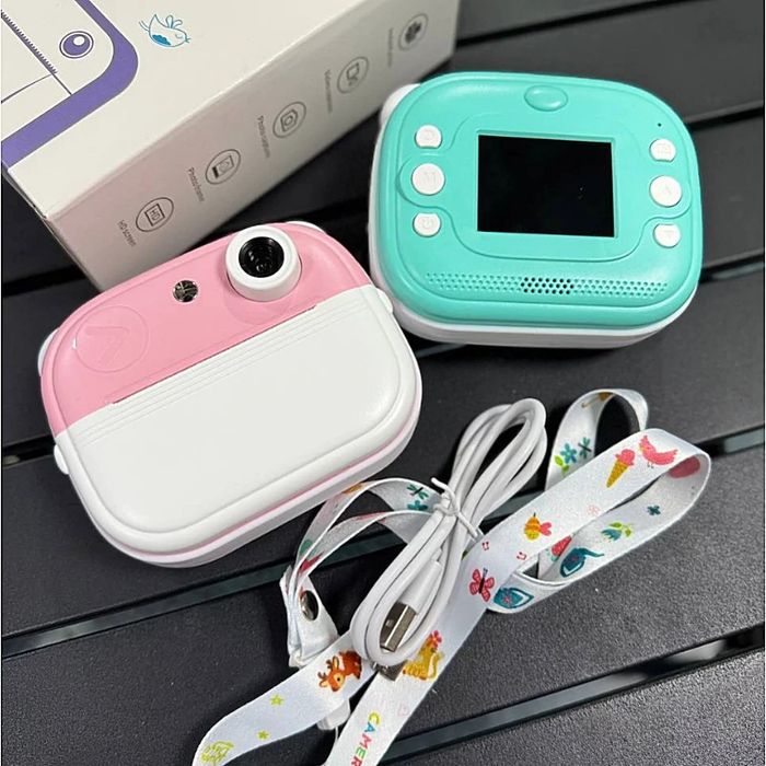 Дитячий фотоапарат з екраном та функцією моментального друку фото