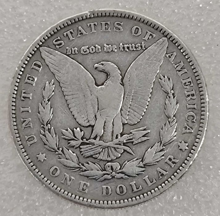Moeda Morgan Dollar prata 1884