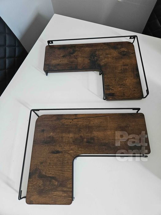 Loftowa dekoracja narożna ścienna kwietnik dom 2 sztuki