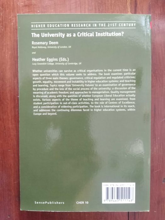 The University as a Critical Instituitons?