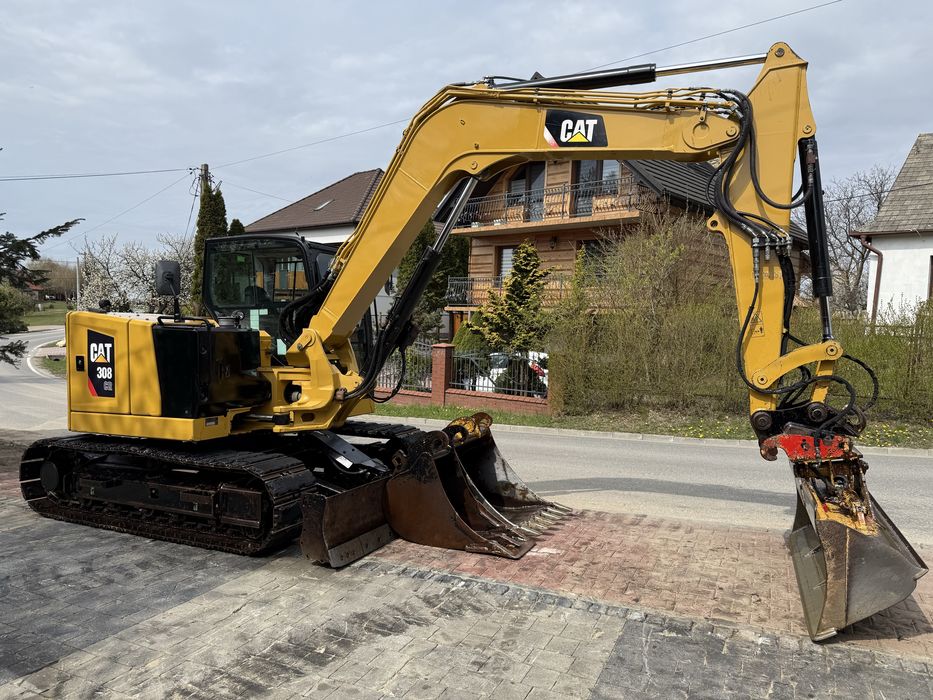 Minikoparka Caterpillar CAT 308 CR 07A z Niemiec 8ton 3400mth nowy model