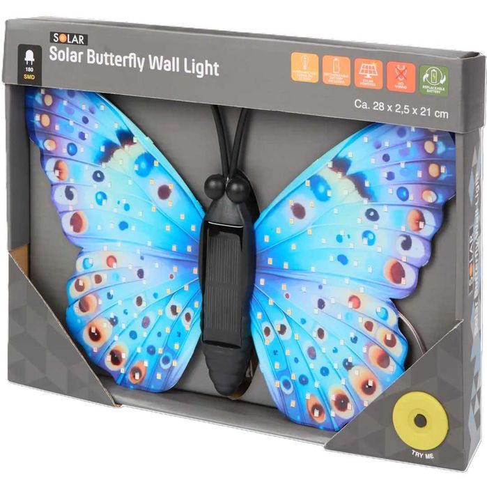 Motyl solarny do ogrodu kolorowe LED 2 tryby światła Action