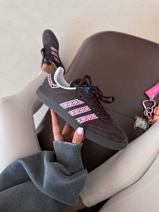 !ВАУ! Adidas Samba Brown Pink Lace | 36 37 38 39 40 41