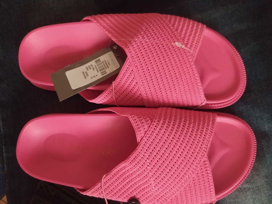 Klapki różowe, nowe