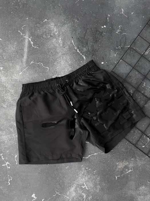 Купальні шорти Hugo Boss з ефектом у воді / Пляжні шорти Хуго Босс у чорному кольорі!