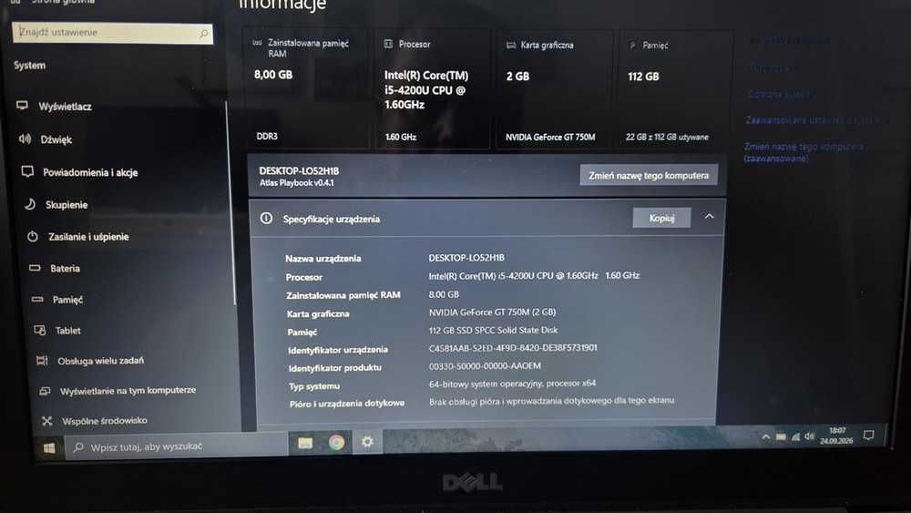 Dell Inspiron 15, 15,6", i5. GeForce750M, Ram 8Gb, SSD 128Gb