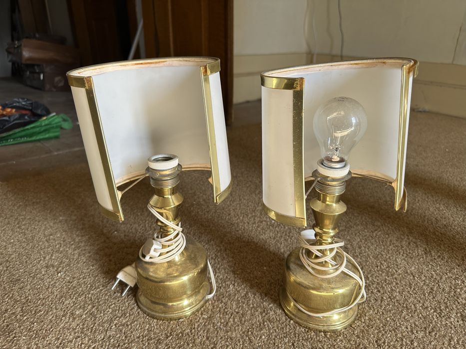 Conjunto se candeerios dourados