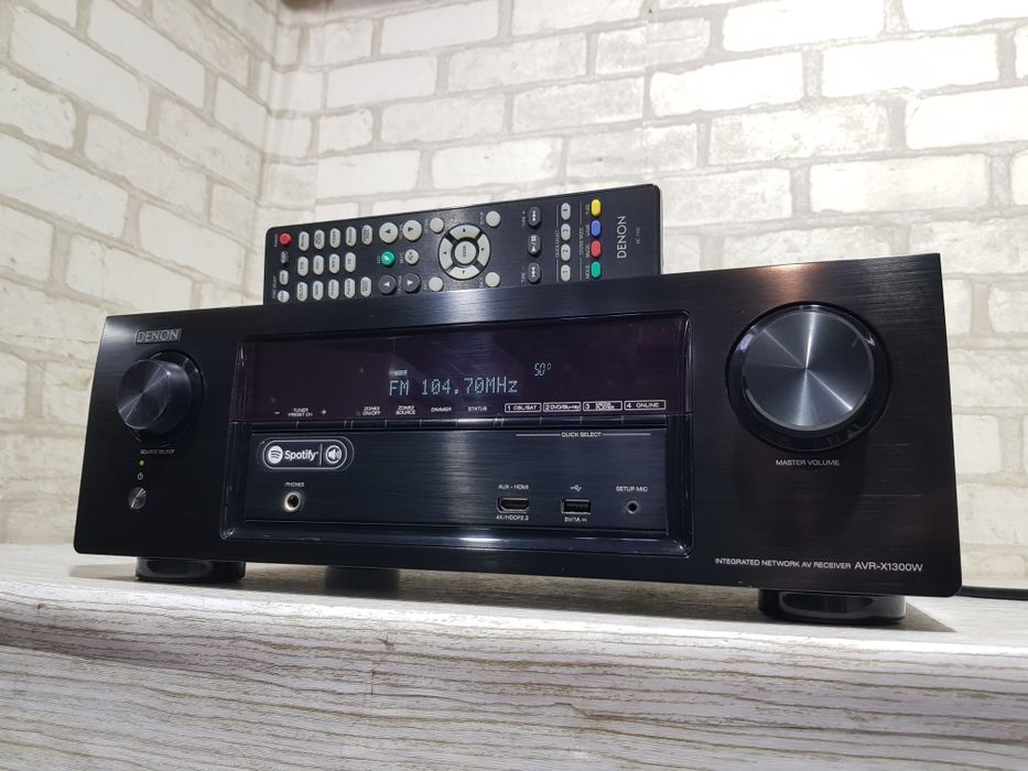 7.2 AV ресивер DENON AVR X1300W, *7x145 Вт,HDMI,Wi-Fi,Bluetooth,4K,USB