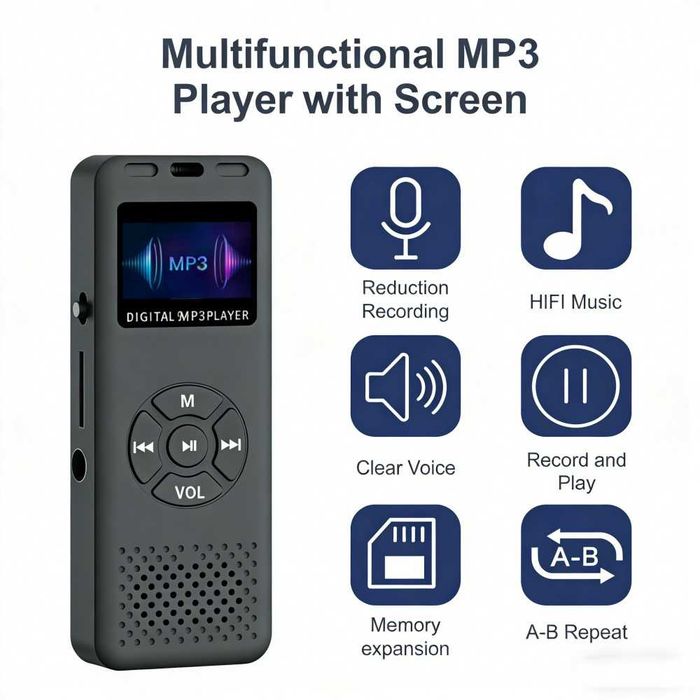 Mini gravador de áudio/som/voz digital 8 gb