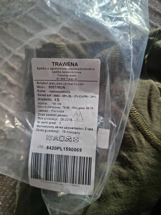 Bielizna letnia długa XS