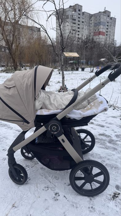 Коляска Espiro Yoga 2025 бежевая на светлой раме