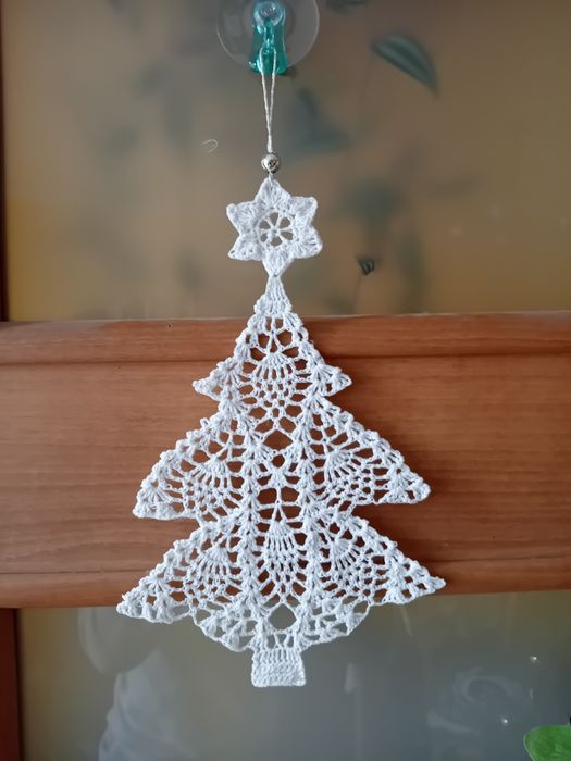 Choinka na szydełku zawieszka dla dzieci