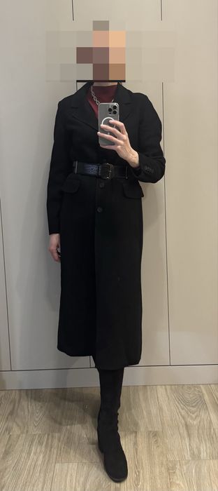 Елегантне вовняне пальто ZARA (Handmade) — Приталений крій