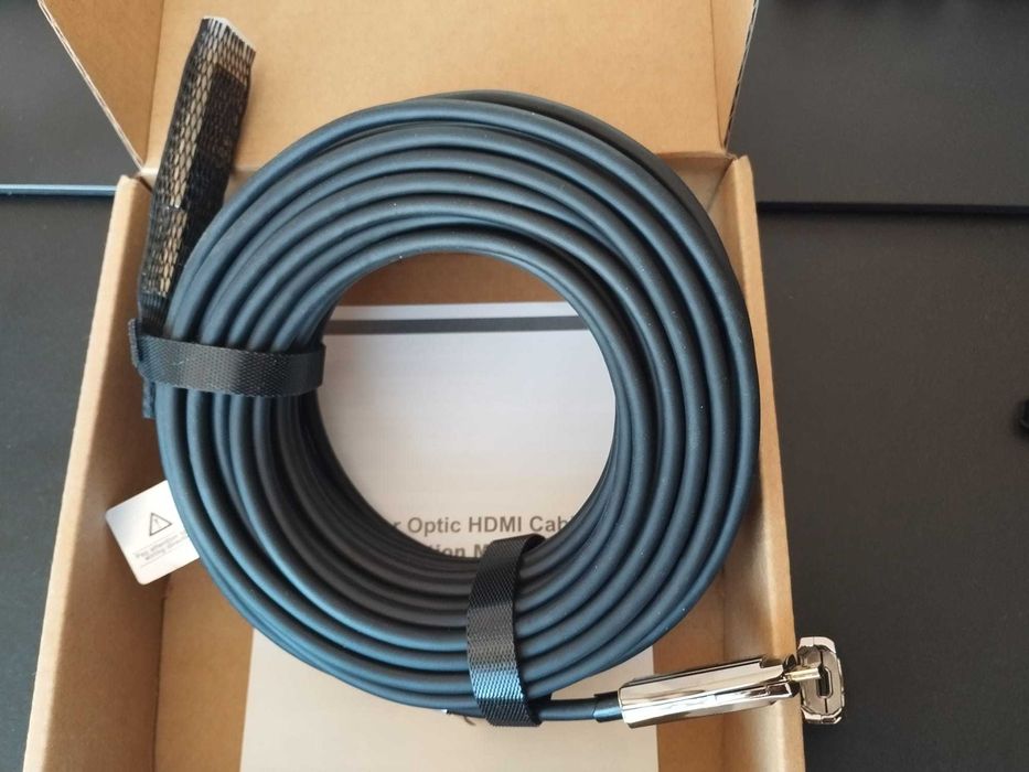 Cabo HDMI fibra optica de 15metros - cabeça com mini hdmi como nas fotos