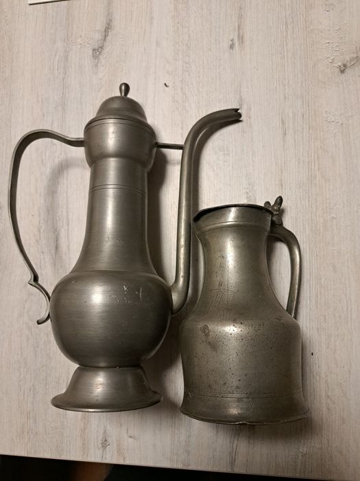 Dzbany kufle cynowe