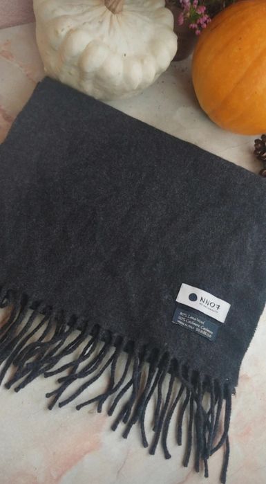 szalik wełniany 80% wełna wool 20% kaszmir NN07 made in italy