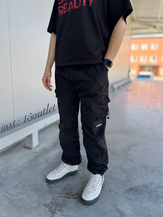 Карго штаны Cargo Pants Parachute Gore-Tex Нейлон Утяжки Оверсайз