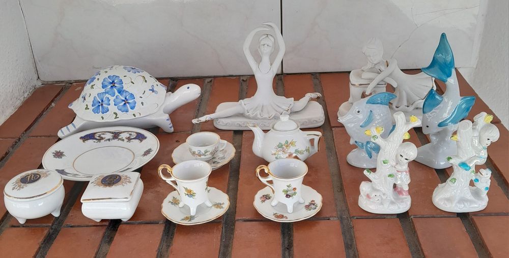 Peças decorativas em porcelana