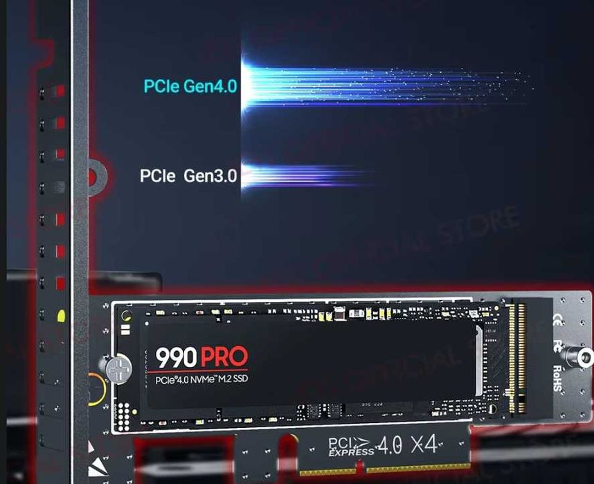 Адаптер JEYI M.2 NVME PCIe 4.0 3.0, радіатор