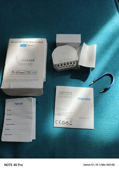 Przełącznik sterownik MSS810 Wifi Meross Smart google alexa