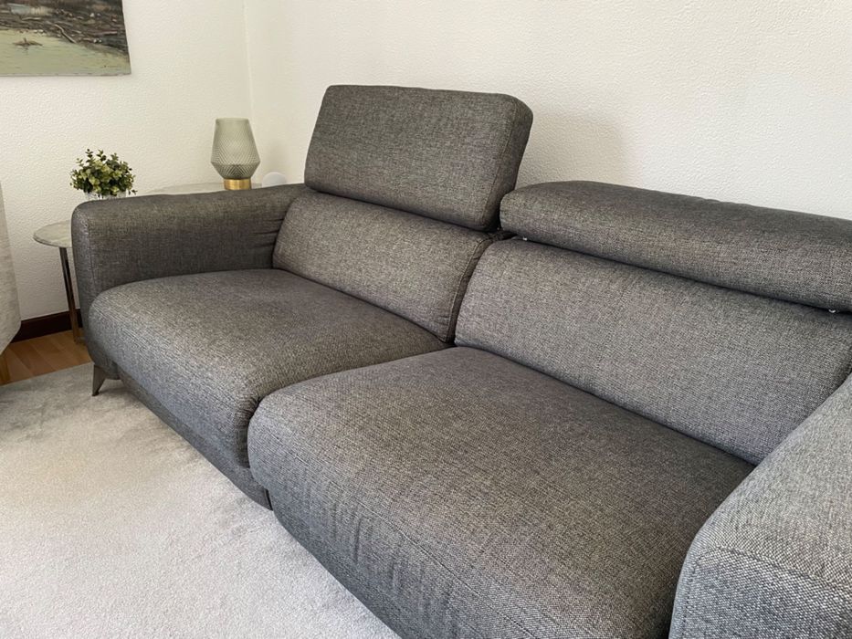 Sofa eletrico + encostos rebativeis (cinza escuro)