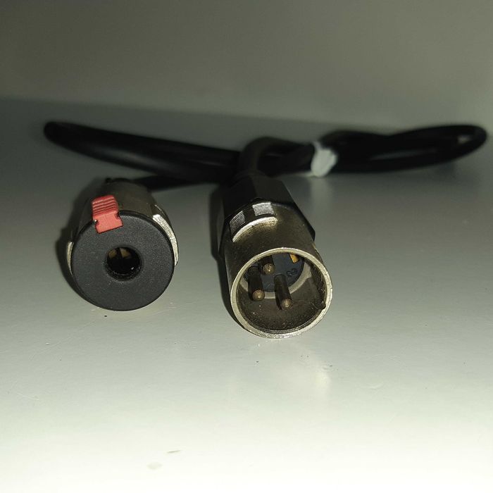 Cabo Adaptador Áudio 100cm Jack fêmea 6.35mm - XLR macho 3 pinos