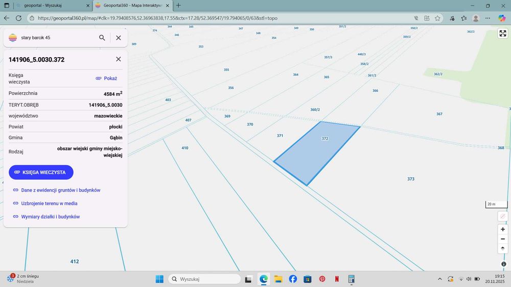 Sprzedam ziemię rolną o powierzchni 6,20 ha