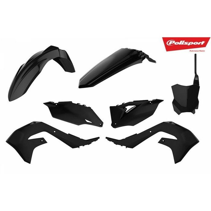 kit plasticos polisport preto kawasaki kx 250 / 450