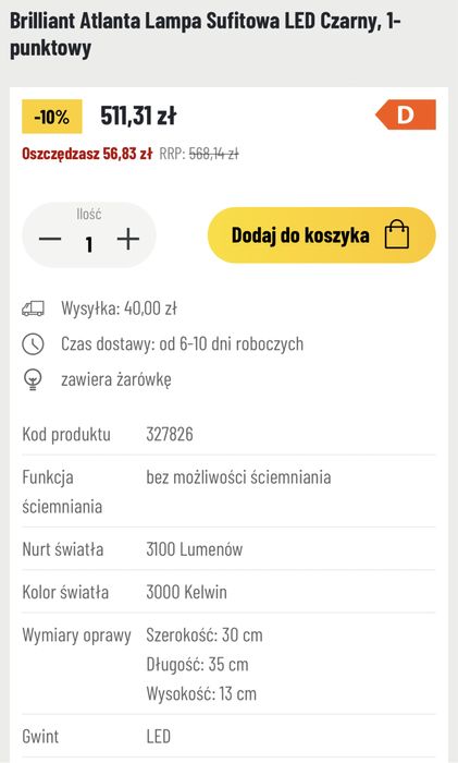Lampa led sufitowa naścienna ozdobna żarówka