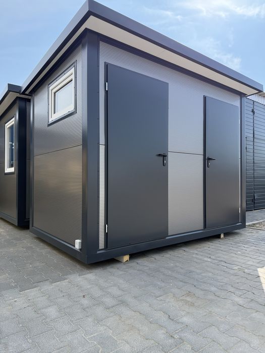 Pawilon kontener łazienka mobilna WC sanitarny prysznic camping