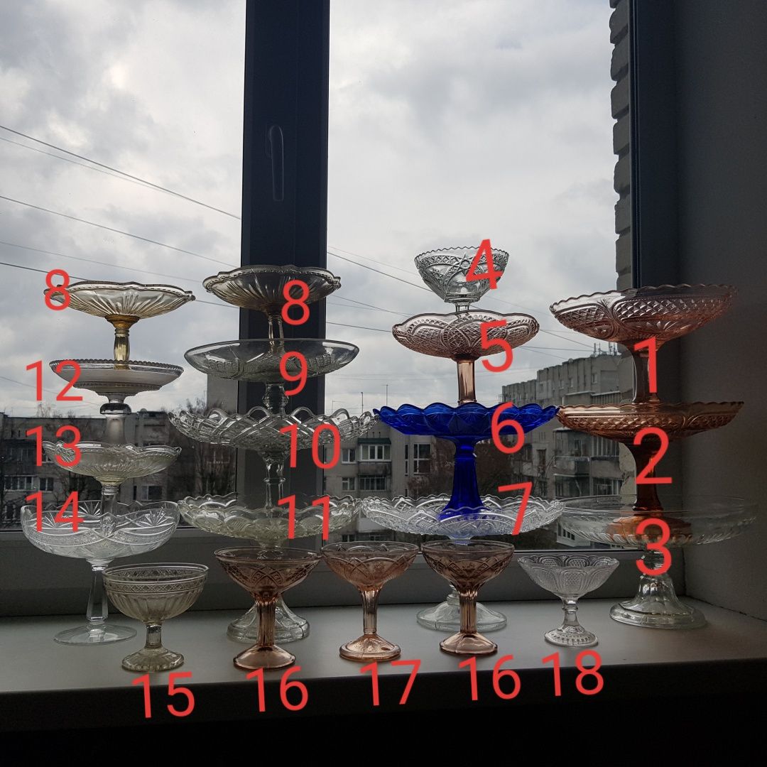 Конфетница, фруктовница, дореволюционные и ссср, цветное стекло: 450 ...