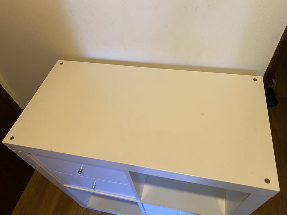 IKEA KALLAX 2×2 com 4 gavetas – Branco