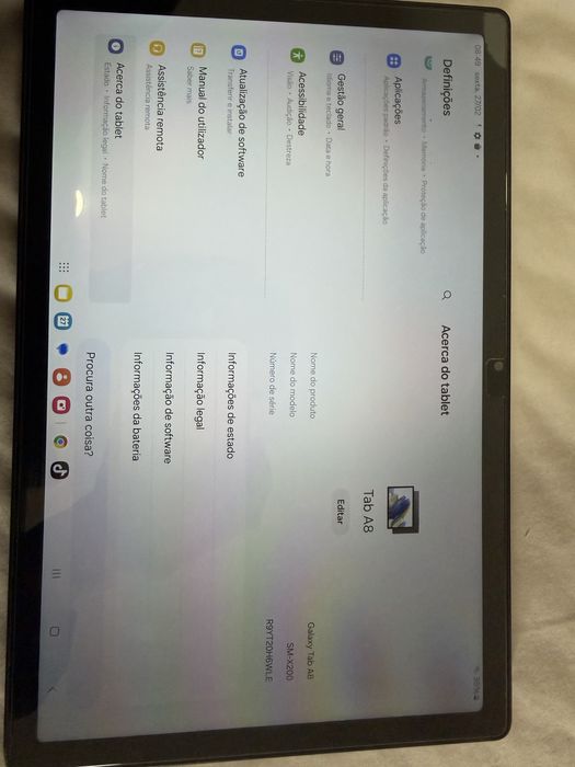 Samsung Galaxy Tab A8 SM-X200 64GB 10.5" Cinza, WiFi