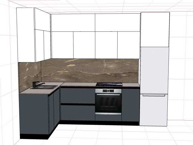 Кухня акрил Luxeform/Rehau, Hpl, Blum,  Тернопіль готова просвердлена