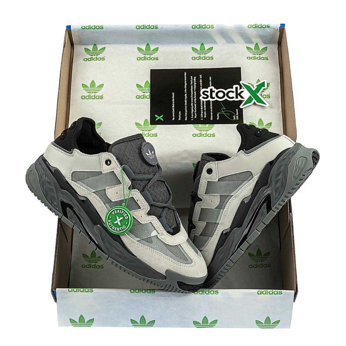 Мужские кроссовки Adidas Niteball "Black/Silver" Размеры 40-45