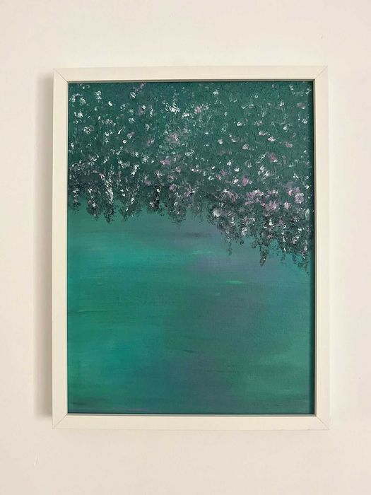 Pintura abstrata em acrílico