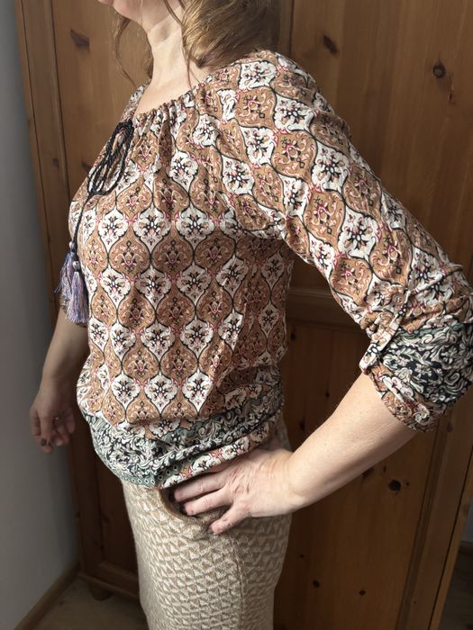 Bluzka boho paisley/ornament/hippie r. uniwersalny