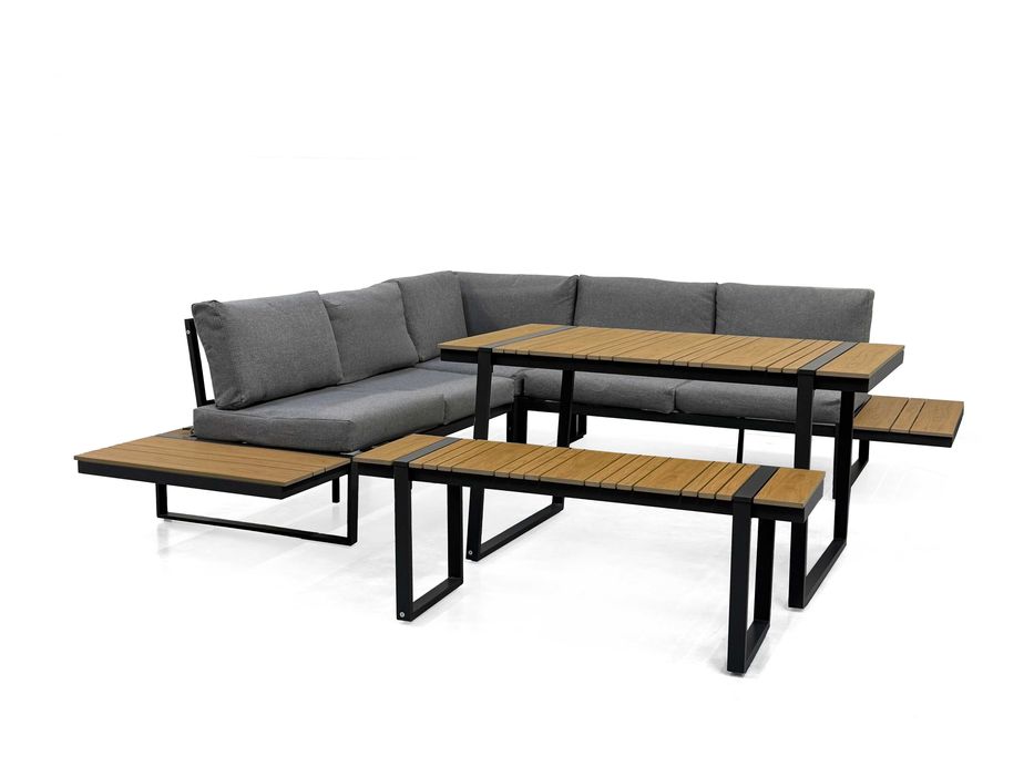 Zestaw mebli ogrodowych - narożnik aluminiowy outdoor CORTINA