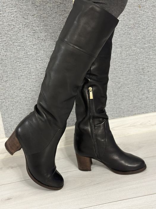 Зимові шкіряні чоботи