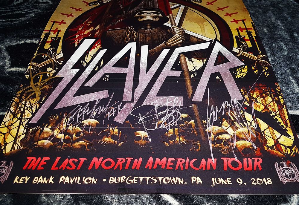 Slayer – Plakat z autografami autografy