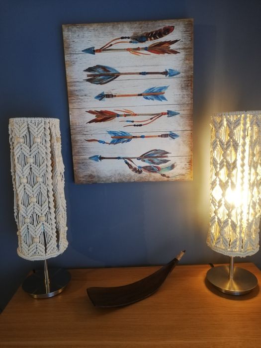 Candeeiro em macrame