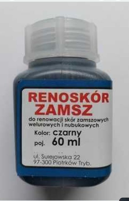 Farba do zamszu weluru nubuku RENOSKÓR CZARNY