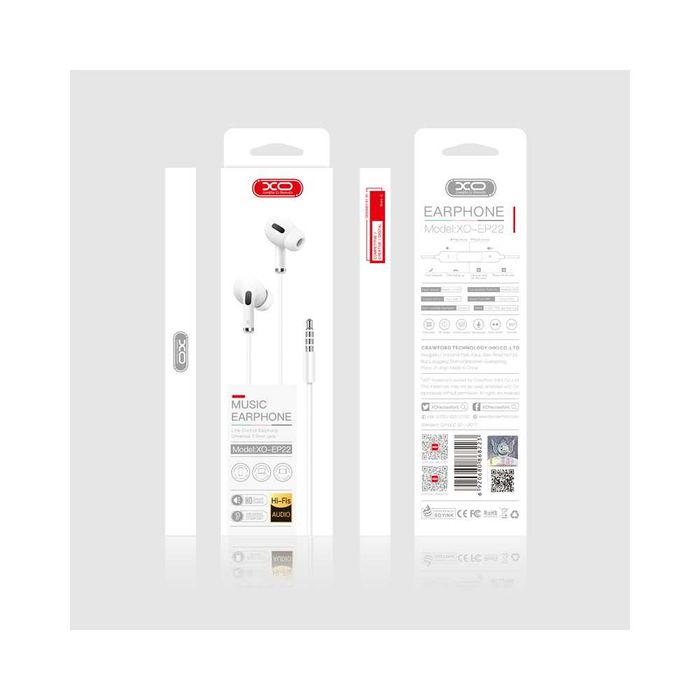 Słuchawki Przewodowe XO Jack 3,5mm Jakość Dźwięku, Mocne Basy.