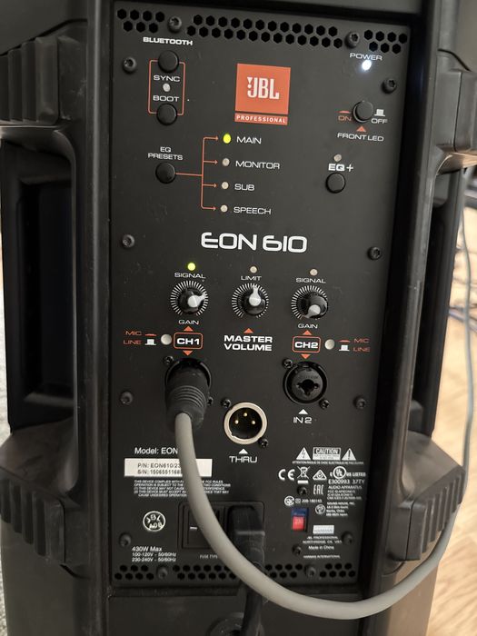 Coluna jbl eon 610