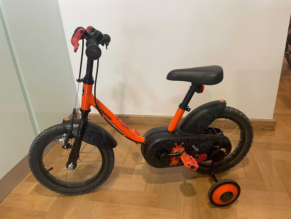 Bicicleta Criança BTWIN 500 Robot 14" (3-5 anos) - Laranja e Preta