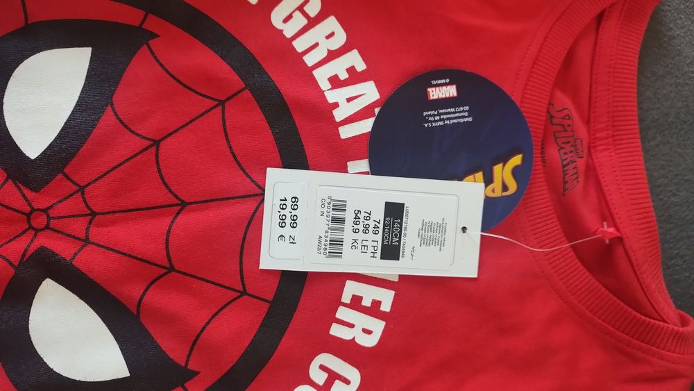 Nowa Piżama Spiderman Smyk 140