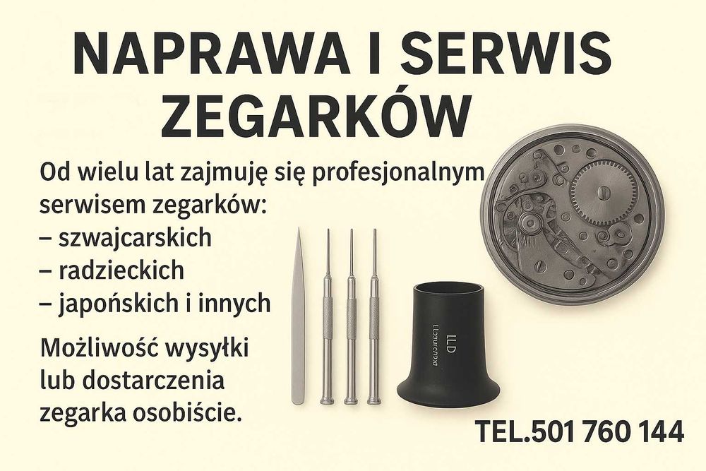 Zegarmistrz konserwacja zegarków mechanicznych radzieckich i innych