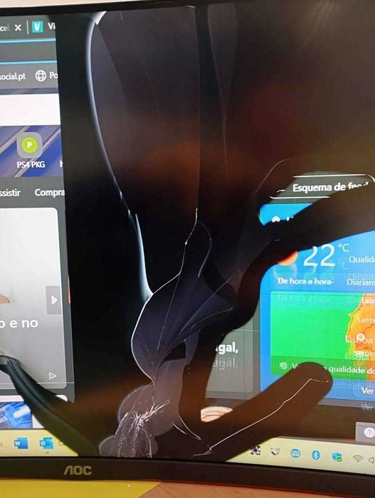 Aoc 32 pol curvo partido troco por ps1 ps2 ps3 ou sega