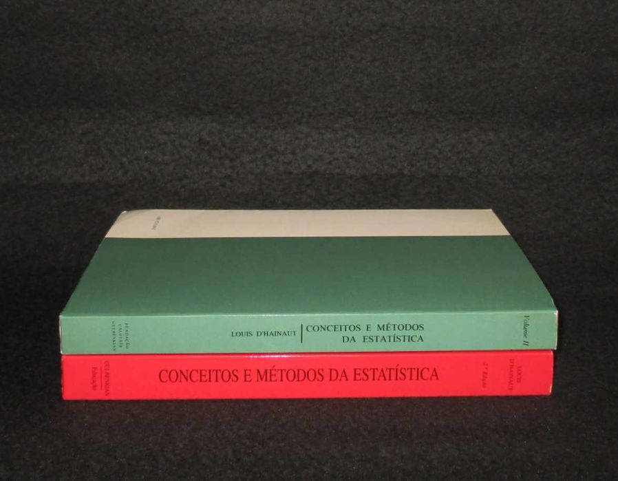 Livros Conceitos e Métodos da Estatística Louis D'Hainaut 2 Volumes
