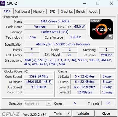Procesor Ryzen 5 5600X